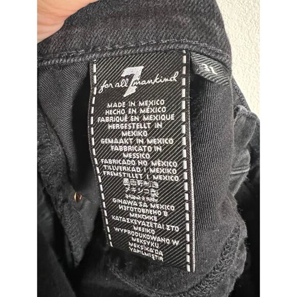 7 For All Mankind Men’s The Straight Black Five Pocket Denim Jeans Size 31 - Picture 12 of 13